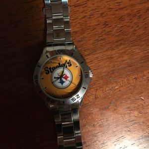 NFL Steelers stainless steel watch